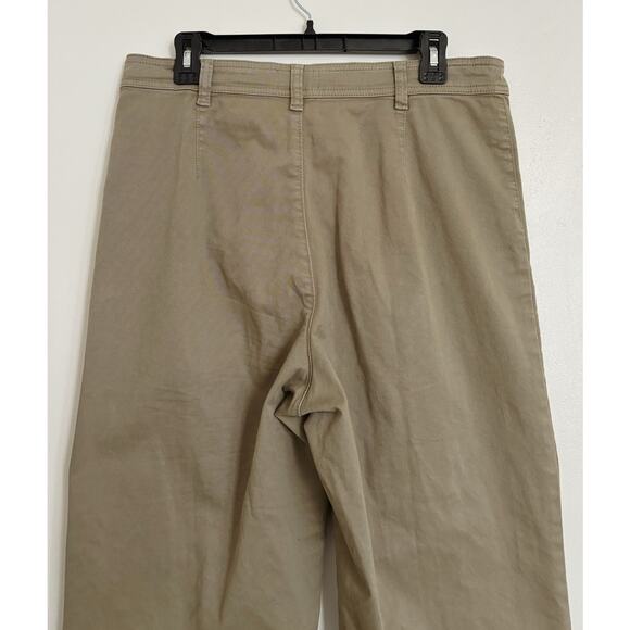 Green Marine Layer Bridget High Waist Raw Hem Wide Leg Pants 14 - Picture 6 of 9